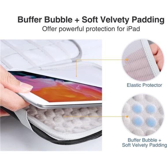 Large Electronics Organizer, 11’’ Hard Case, Shockproof Bag with Shoulder Strap - Picture 4 of 6